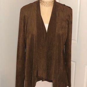 Live a Little Faux Suede Draped Blazer